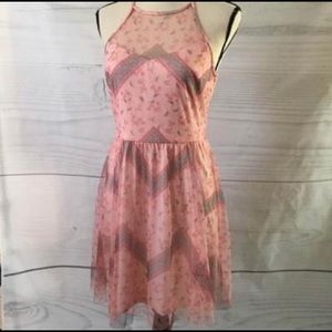 XS Halter style dress with mesh inlay Candie's👗